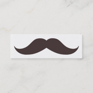 Fun Fake Mustache Skinny Business Card