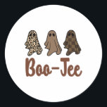 Fun Fall Halloween Ghost Boujee Boo-jee Spooky Sea Classic Round Sticker<br><div class="desc">Fun Fall Halloween Ghost Boujee Boo-jee Spooky Season Cute</div>