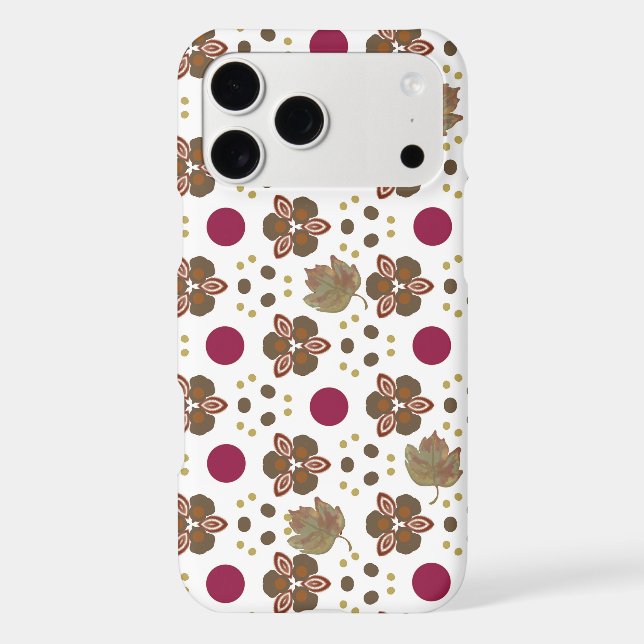 Fun Fall Poka Dot Design Iphone Case (Back)