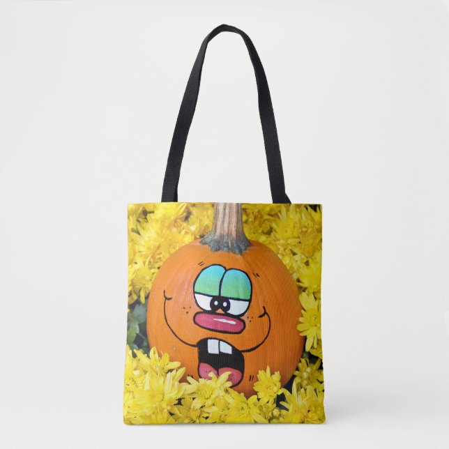Fun Fall Pumpkin Tote Bag (Front)