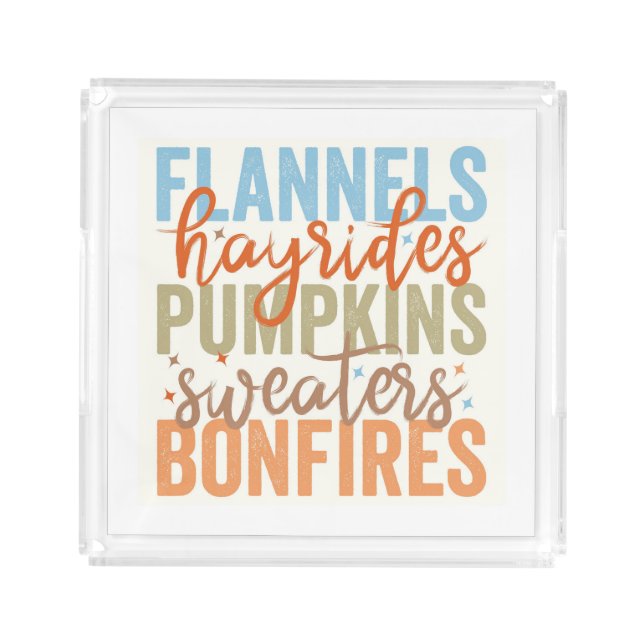 Fun Fall Vibes Acrylic Tray (Front)