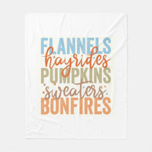 Fun Fall Vibes Fleece Blanket