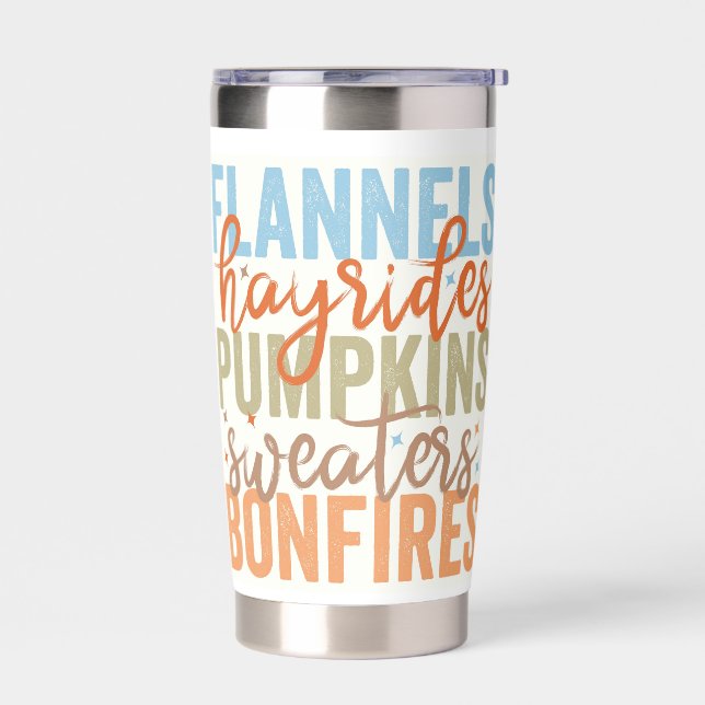 Fun Fall Vibes Insulated Tumbler (Left)