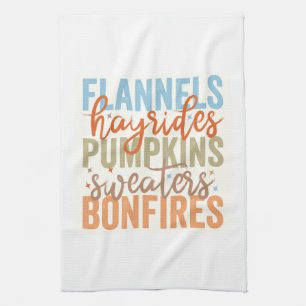 Fun Fall Vibes Kitchen Towel