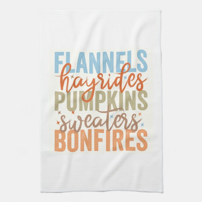 Fun Fall Vibes Kitchen Towel (Vertical)