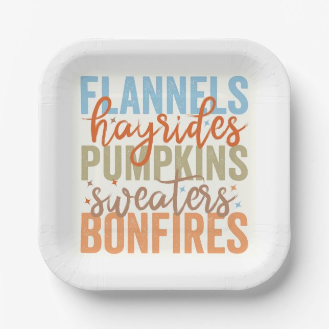Fun Fall Vibes Paper Plates (Front)