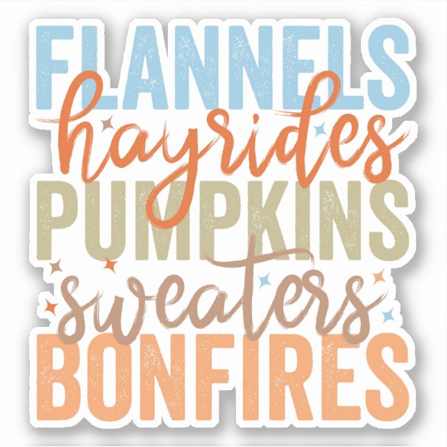 Fun Fall Vibes Sticker (Front)