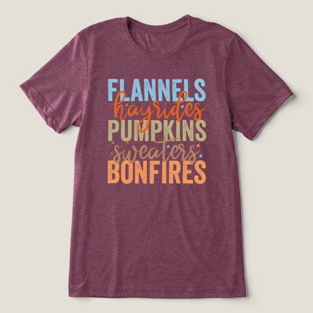 Fun Fall Vibes Tri-Blend Shirt (Design Front)