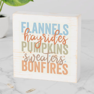 Fun Fall Vibes Wooden Box Sign