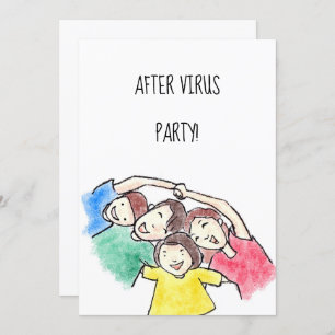 Fun Family "After Virus" Party Invitation