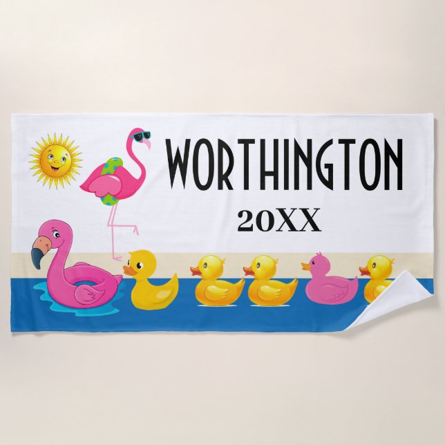 Fun Family Beach Towel (Front)
