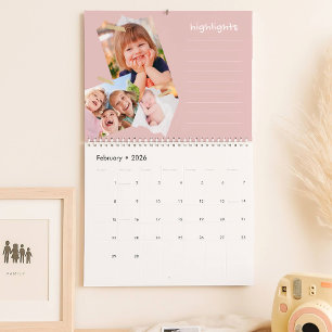 Fun Family Photo Collage Scrapbook Memory Journal Calendar