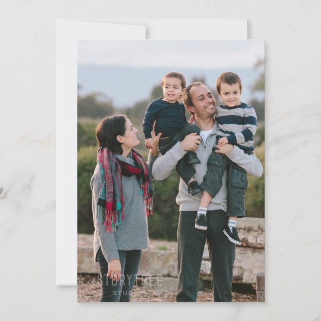 Fun Family Photo It Your Way New Years Flat Card (Front)