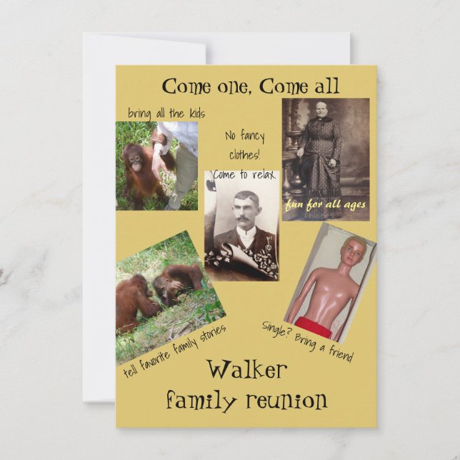 Fun Family Reunion Invitation (Front)