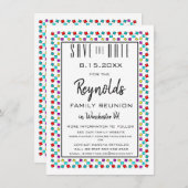 Fun Family Reunion Save the Date Invitation Card (Front/Back)