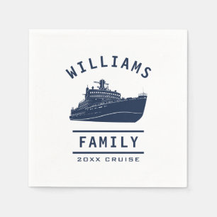 Fun Family Reunion Summer Vacation Sea Cruise Ship Napkins