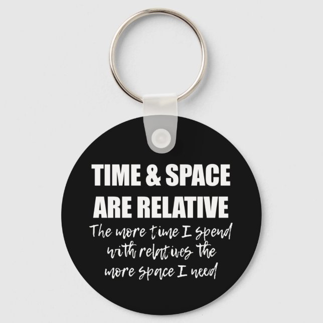 Fun Family Science Quote Typography Keychain (Front)