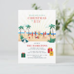 Fun Family Summer Party  Invitation<br><div class="desc">Cute Christmas in July Fun Family Summer Party Invitation you can easily customize for your summer bbq,  backyard,  beach,  or tailgate party.</div>