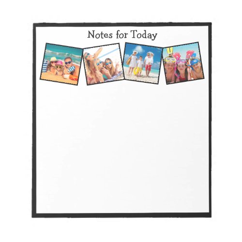 Fun Family Vacation Photos Notes for Today Notepad