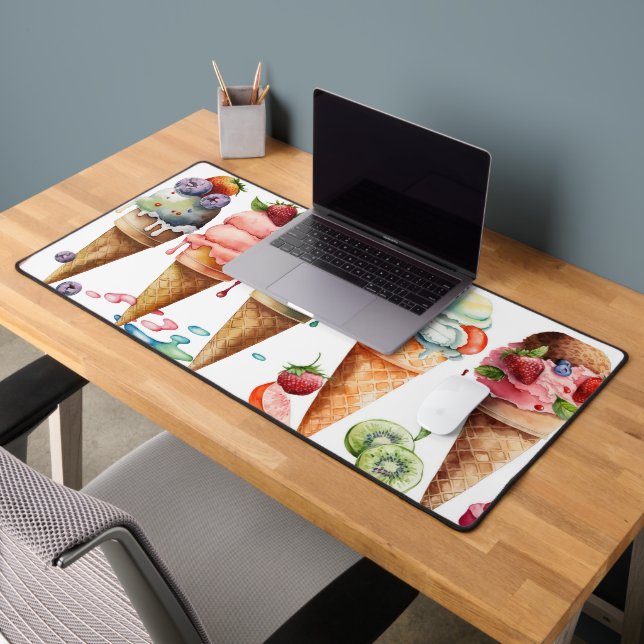 Fun Fancy ICE CREAM CONES Desk Mat (Office 2)