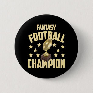Fun Fantasy Football Champion Draft Party Button