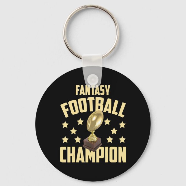 Fun Fantasy Football Champion Draft Party  Keychain (Front)
