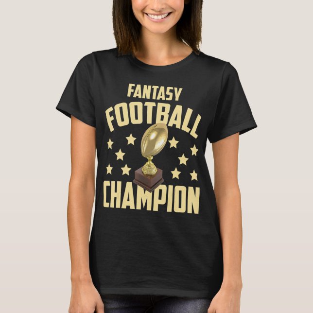 Fun Fantasy Football Champion Draft Party  T-Shirt (Front)