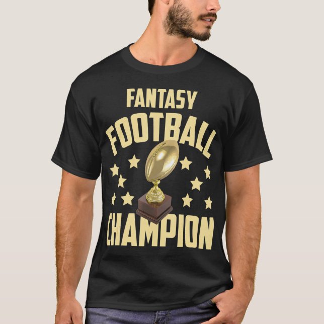 Fun Fantasy Football Champion Draft Party  T-Shirt (Front)