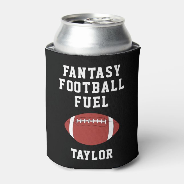 Fun Fantasy Football Custom Name Personalized Text Can Cooler (Can Front)
