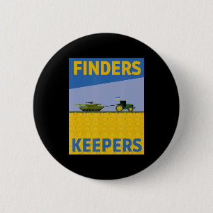 Fun Farmer Tractor Ukraine Flag Support Finders Ke Button
