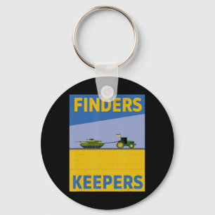 Fun Farmer Tractor Ukraine Flag Support Finders Ke Keychain