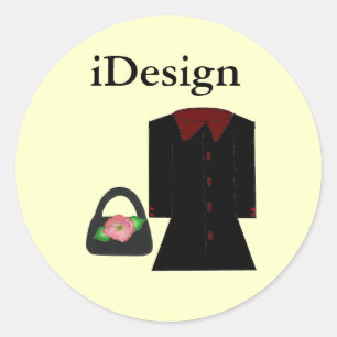 Fun Fashion - iDesign Classic Round Sticker