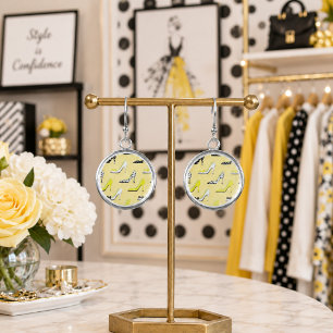 Fun Fashionista High Heel Pattern Earrings