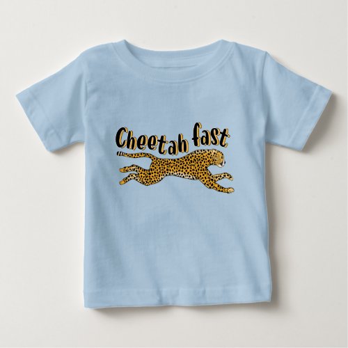 Fun Fast Cheetah Cat Kids Childs Animal T_Shirt