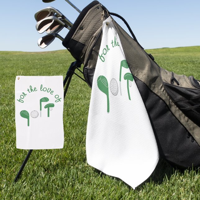 Fun Father’s Day For the Love of Golf Typography  Towel (Creator Uploaded)