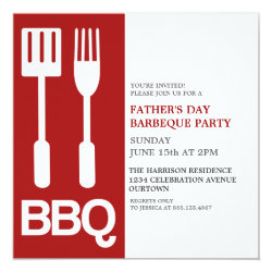 Fun Father's Day BBQ Party Invitations