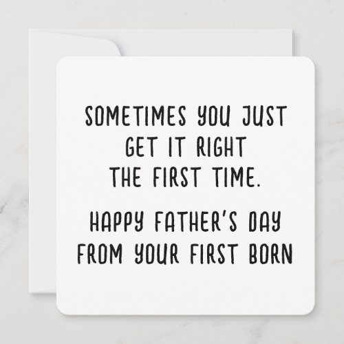 Fun Father's Day Card for Son or Daughter