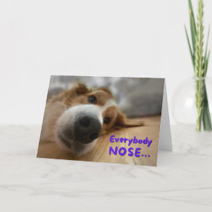 Fun Father's Day dog big nose Card