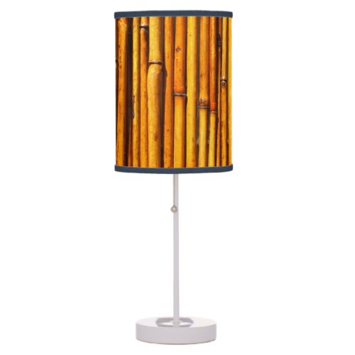 fun faux bamboo pattern table lamp