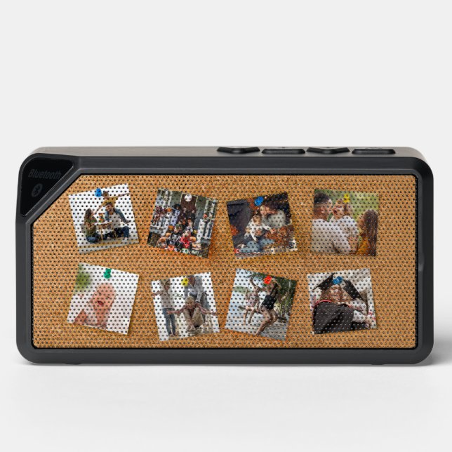 Fun Faux Cork Bulletin Board Multi-photo Bluetooth Speaker (Front)