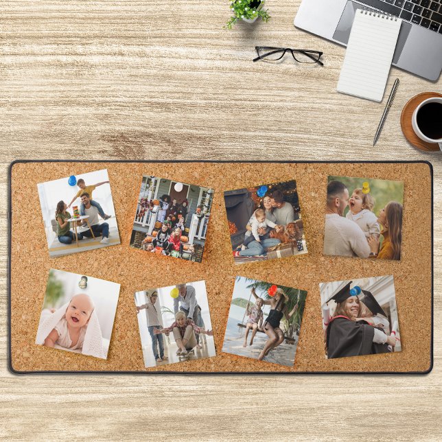 Fun Faux Cork Bulletin Board Multi-photo Desk Mat (Creator Uploaded)