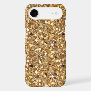Fun faux glitter pattern gold iPhone 17 air case