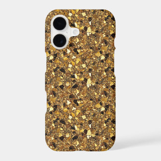 Fun faux glitter pattern gold iPhone 17 case