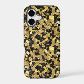 Fun faux glitter pattern gold  iPhone 17 case