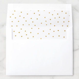 Fun faux gold foil confetti envelope liner