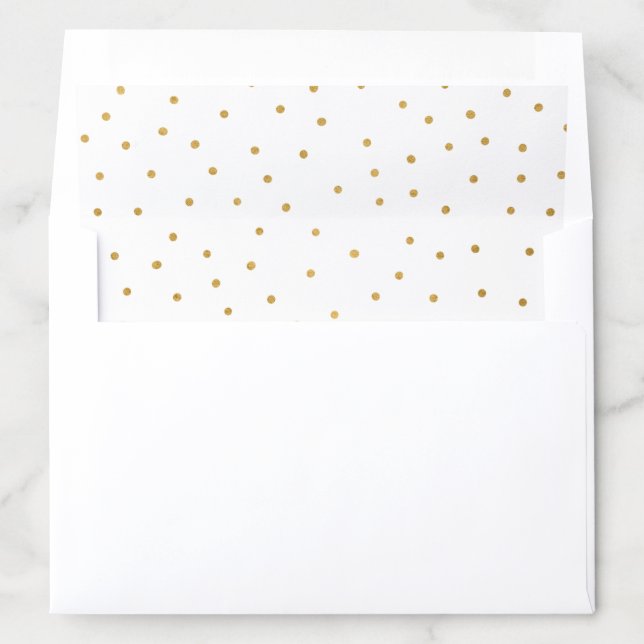 Fun faux gold foil confetti envelope liner (In Envelope)