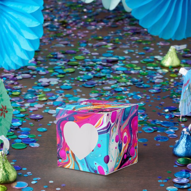 Fun faux liquid pour tiled pattern  favor boxes (Party)