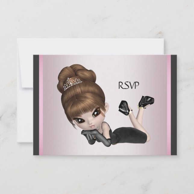 Fun Favorite Diva RSVP Card (Front)