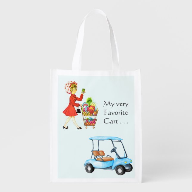 Fun Favorite Golf or Grocery Cart Decision  Bag (Front)