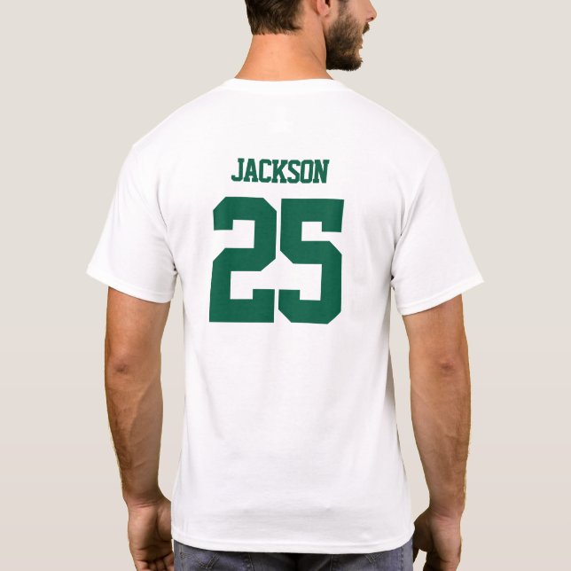 Fun Favorite High School or College Sports Player T-Shirt (Back)